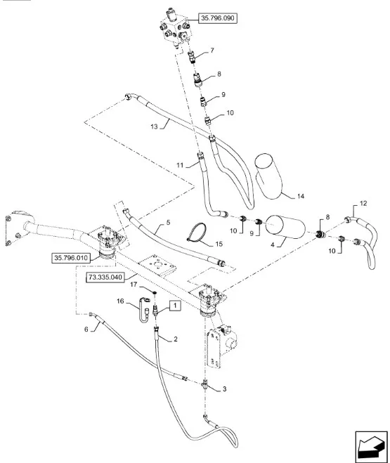 87583271 - трубка гидросистемы
